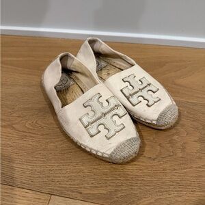 Tory Burch Cream Espadrilles
